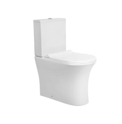 China European Cheap P-trap Sanitary Ware Double-Flow Design Two-Piece Toilet for sale