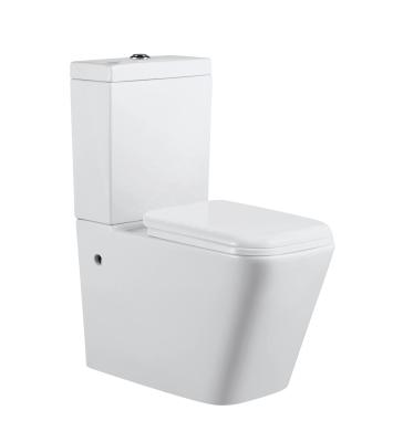 China Square Double-Flow Watermark P-trap Water Saving Two Piece WC Toilet Lavatory for sale
