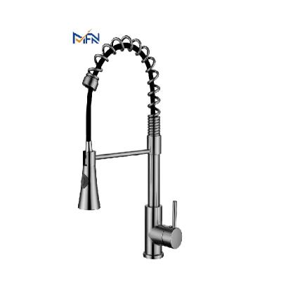 China Pull Out NEW Spray 2022 Design Spring Flexible Durable Luxurious Kitchen Faucet Pull Out Commercial Sink Faucet for sale