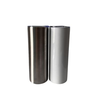 China Sustainable 20oz 600ml straight water cups Total straight non tapered slim skinny mug cup tumblers for White Sublimation Transfer for sale