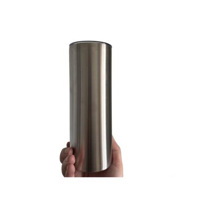 China Sustainable 20oz straight Same width from up and down sublimation tumbler mug 304 double walled Stainless steel water cup with leakproof lid for sale