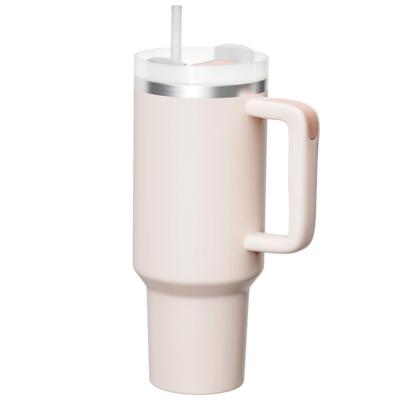 China Sustainable Amazon hot sell large capacity doubled walled stainless steel colorful 40oz tumbler travel mugs insulated travel cup with handle for sale