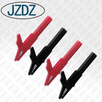 China JZDZ J.60029 4mm Sheath Tail Hole Wire Test Clip Brass Test Clip Full Opening 12mm Clip for sale