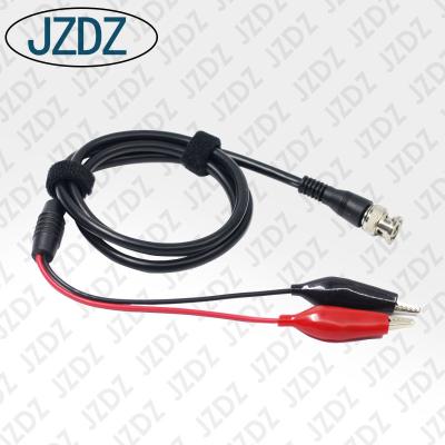 China JZDZ J.70049 BNC Q9 Copper Male Plug To Dual Clip Oscilloscope Test Probe Lead Cable 110cm Wholesale for sale