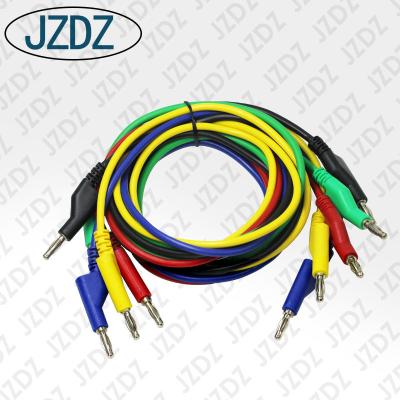 China JZDZ J.70054 Copper Banana To Banana Test Leads 4mm Custom Banana Plug for sale