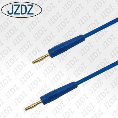 China JZDZ J.70002 2MM copper gold plated banana plug to banana plug test lead for sale