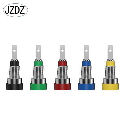 China audio & JZDZ J.40004 Video Nickel Soldered Plug 2mm Pure Copper Clad Banana Female Plug for sale