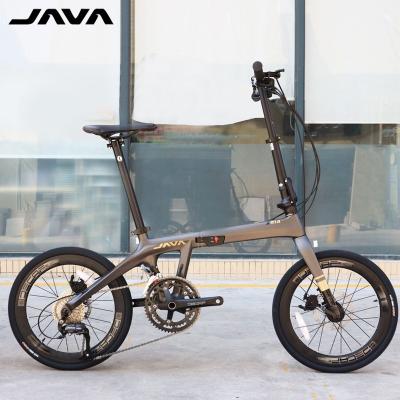 China JAVA ARIA Carbon Fiber Folding Bikes 20 INCH 18 Speed Factory Price Carbon Fiber Folded Bicycle Folding Bike Carbon for sale