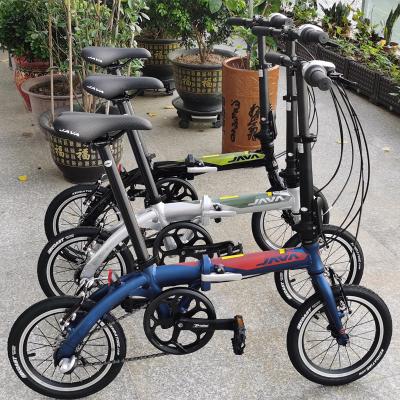 China JAVA Aluminum Alloy Steel Folding Bike For Adult Student 9 Speed 16 Inch MINI Bicicleta City Folding Bicycle for sale