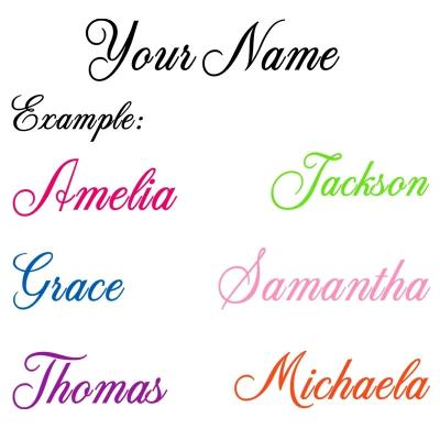 China Waterproof Personalized name vinyl decal wall sticker Car/Door Window Custom Name Boys Girls Bedroom Decal 20 Colours Choose for sale