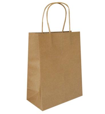 중국 #1 Materials Recycled Paper Food Kraft Paper Bags With Vouchers Handle White Paper Bag Paper Takeaway 판매용