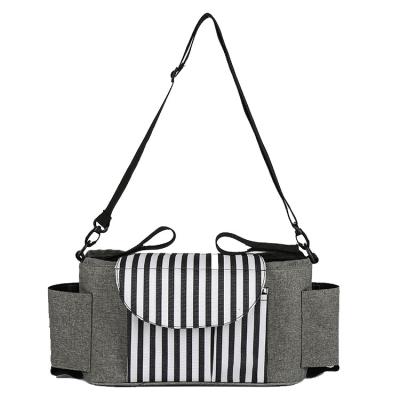 China Custom Mummy Bag Large Capacity Logo Large Capacity Stroller Organizer Bag With Hooks And Stroller Shoulder Strap for sale
