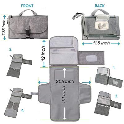 China Mummy Large Capacity Bag Stroller Eco-friendly Portable Infant Waterproof Baby Changing Mat for sale