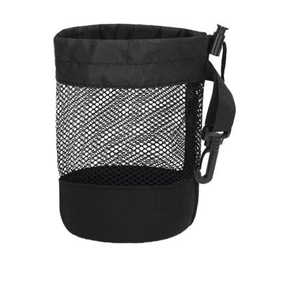 China Large Capacity Custom Black Round Drawstring Eco Storage Net /waterproof/Colored Golf Ball and Tee Case Bag for sale