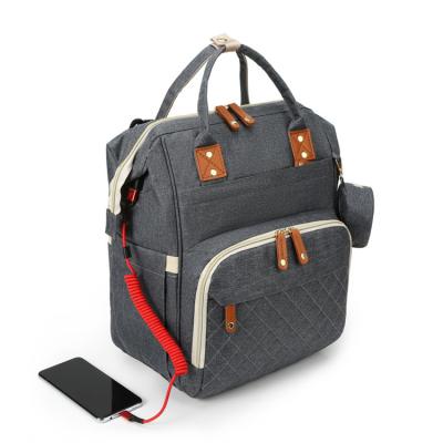 China Cute Baby Diaper Tote Bags With Phone Pocket Large Capacity Baby Diaper Bag Mummy Diaper Bag for sale
