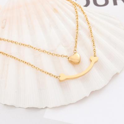 China Manufacturer custom jewelry TRENDY non fading Gioielli chain jewelry gold con fashion jewelry wholesale heart necklace for women for sale