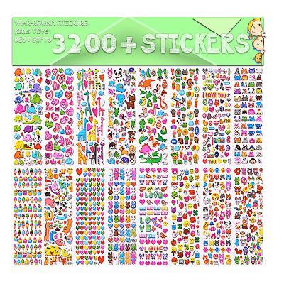 China Amazon Popular Decorative Color Printing Sticker Kawaii Sticker Sheet Custom Cute Printing For Kids for sale