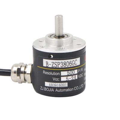 China Optical Speed Sensor CHBG 38mm Incremental Shaft Rotary Encoder For 24V Servo Motor for sale
