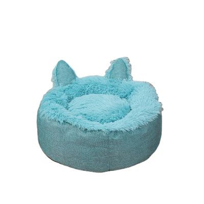 China Breathable Dog Kennel Cat Kennel Available All Supplies Dismountable Creative Cat Dog Teddy Nest Pet Ears Seasons Cat Warm Pet Bed for sale