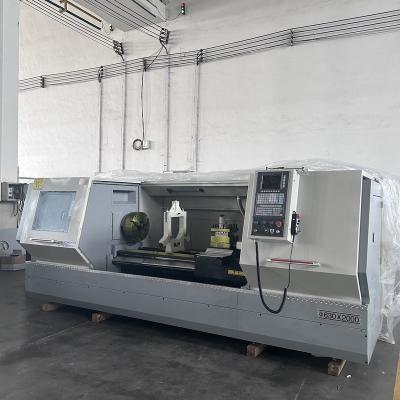 China Machinery Repair Shops Shaft Hole 105mm Lathe Machine Ck6163 For Metal Flat Bed CNC Lathe Torno Machine for sale