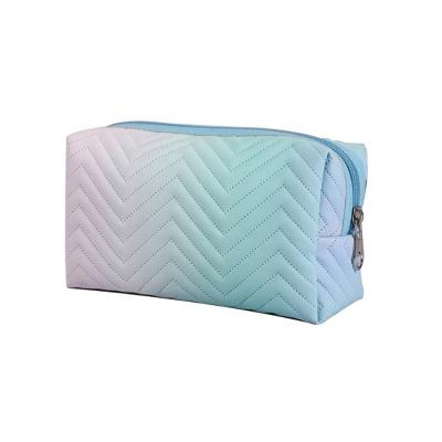 China PU Hot Girl Gradient Color Beauty Cosmetics Convenience Selling Cosmetic Bag,Wholesale Design Outdoor Travel Makeup Toiletry Bag For Women for sale