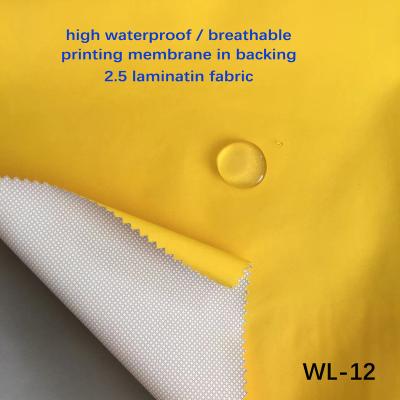 China Waterproof WL-12, Reliable lamination fabric high water proof / breathable with excellent quality and competitive price for sale