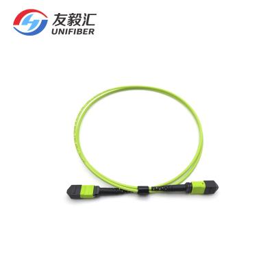 China 12 Core Multimode OM5 MPO(Female) to MPO(Female) Trunk Cable Patch Cord Type B for sale