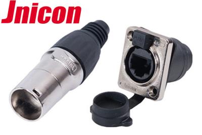 Chine Du connecteur 8P8C RJ45 verrouillage va-et-vient circulaire plaqué or vite pour l'affichage à LED à vendre