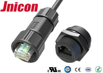 Chine Connecteur imperméable en nylon à vis de sécurité de M19 PA66 Cat5e RJ45 à vendre