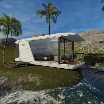 China Comfortable Luxury Commercial Galvanized Steel Capsule House With Kitchen Smart Micro Capsule Residential for sale