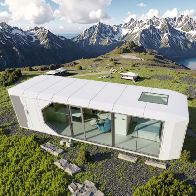 China Rectangle Futuristic Space Capsule House 2 People Capacity Capsule Cabin House for sale
