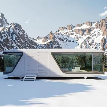 China Intelligent System Space Capsule Room With Balcony Luxury Design Prefabricated Apple Cabin House for sale