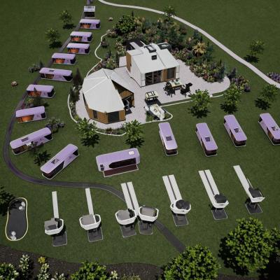 China El hotel cápsula de contenedores CE/ISO se convierte en una casa móvil de naves espaciales futuristas en venta