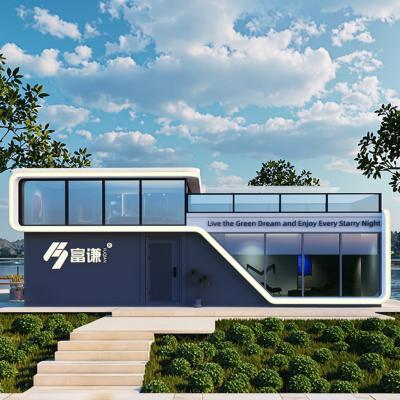 China Comfort And Mobility Mobile Space Capsule With Balcony Modern Design Style for sale