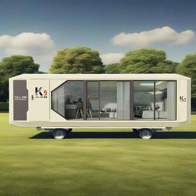 Cina Villa all' aperto prefabbricata Capsula mobile Casa spaziale commerciale Airship Pod Con cucina e serratura della porta in vendita