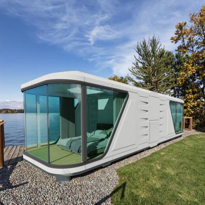 China Aluminum Hollow Tempered Glass Doors Windows Capsule House Balcony Quick Installation Long Lasting Design for sale