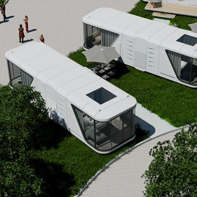 China Luxe 2 3 slaapkamer en woonkamer Modern Prefab Smart Tiny Space Capsule Mobiele Modulaire Container Huis Met Keuken Te koop