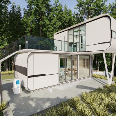 China Luxus-Doppeldeck modernes Ferienhaus Ferienhaus Apple Cabin-Stil Containerhaus Hotels Resorts Büros Villen Wohnzimmer zu verkaufen