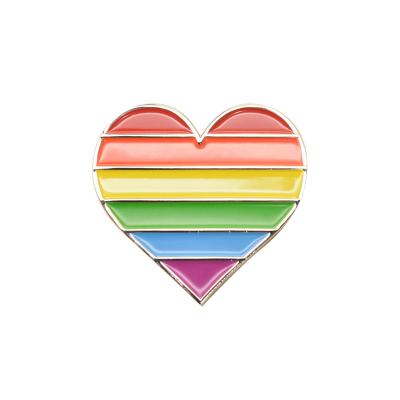 China Worldwide Wholesale Rainbow Gay Pride Lapel Pin Lesbian Badge Custom Metal Enamel Pin for sale