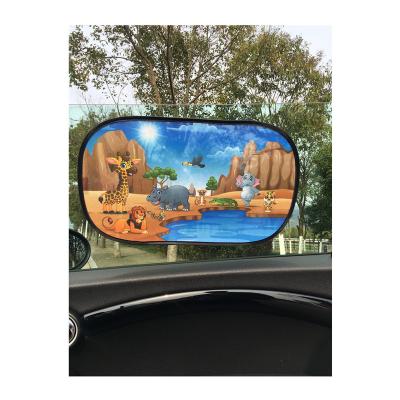 China Cute Baby Cartoon Car Static Cling Car Sunshade for sale