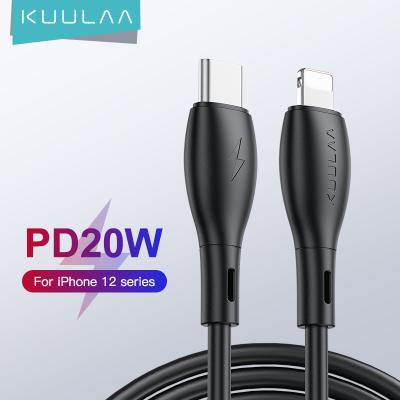 China MP3/MP4 Player Top Selling Custom 1M 2M Durable Soft Liquid Silicone PD 20W Charging Cable For iPhone USB Cable Fast Charging Cable for sale