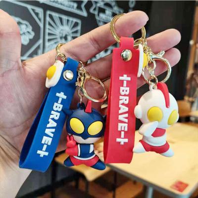 China Egg Superman Car Key Pendant Creative Bag Salty New Key Chain Pendant, 3D PVC Doll Gift Key Chain for sale