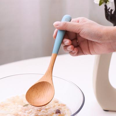 China Sustainable Cheap Eco-Friendly Beech Wood Spoon Kitchen Cookware Reusable Tools For Restaurant Kitchen Home Instrument Wooden Spoons for sale