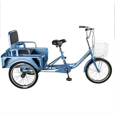 China Pedal-powered tricycle of the old man's tricycle for the elderly portable three-wheeled bicycles for leisure for sale