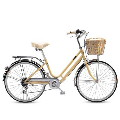 China Lady Style Variable Speed Comfy Commuter Retro Lady City Bike 24 Light And Fast for sale