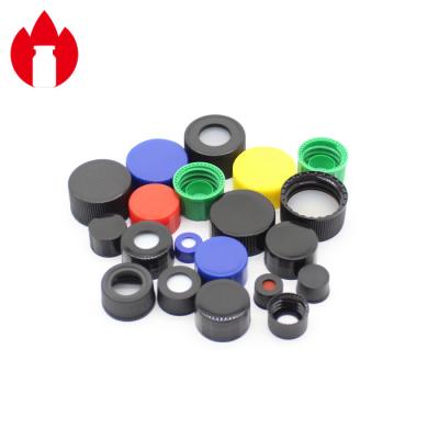 China 13mm 18mm 24mm Plastic Screw Covers , Screw Plastic Cap For Threaded Bottle for sale