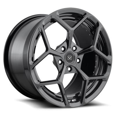 China Alloy Rims 21 Gloss Black Customized Alloy Rims Audi Q7 / 22 inch 2-PC Forged Rims for sale