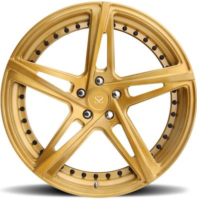 China 20inch Rims Bronze Customized 2-PC Forged Alloy Rims For Maserati / Rim 20