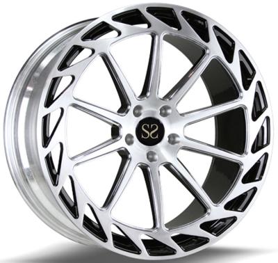 Chine 17 l'alliage de pouce A6061-T6 1 morceau a forgé le noir hyper de roues à vendre