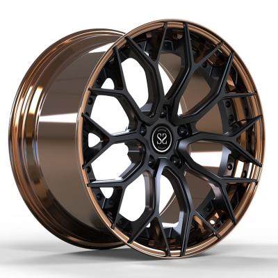 China Audi RS6 5x112 Bronze Black 2 PC Forged Alloy Rims 19 20 21 And 22 Inches for sale